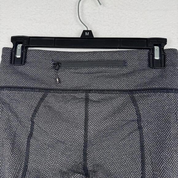 Lululemon Womens 6 Pace Rival Crop Leggings Herringbone Gray Yoga Running Gym - Picture 3 of 8